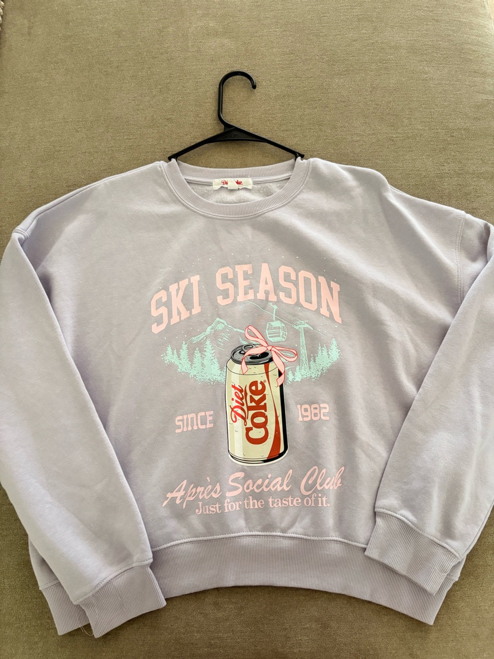 Diet Coke Ski Season Lavender Sweatshirt